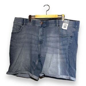 🆕 NWT Women’s 24 Lee Rider Indigo 8” inseam Rolled Hem Classic Jean Shorts